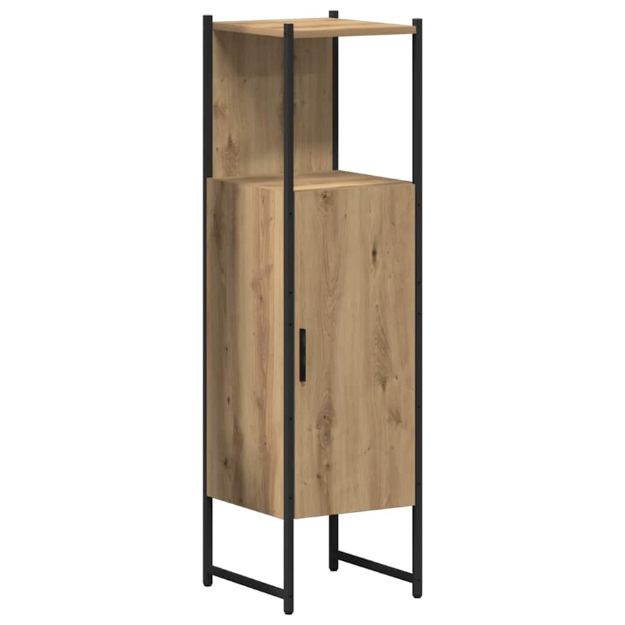 Badkamermeubelset met plank met opslag 4 pcs Bruin Bewerkt hout