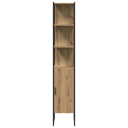 Badkamermeubelset met plank met opslag 4 pcs Bruin Bewerkt hout