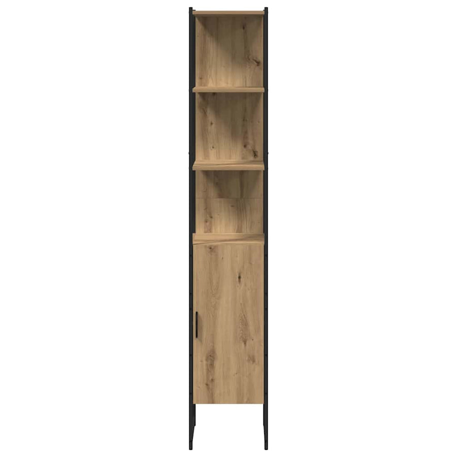 Badkamermeubelset met plank met opslag 4 pcs Bruin Bewerkt hout