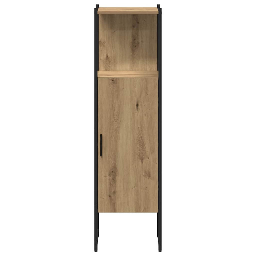Badkamermeubelset met plank met opslag 4 pcs Bruin Bewerkt hout
