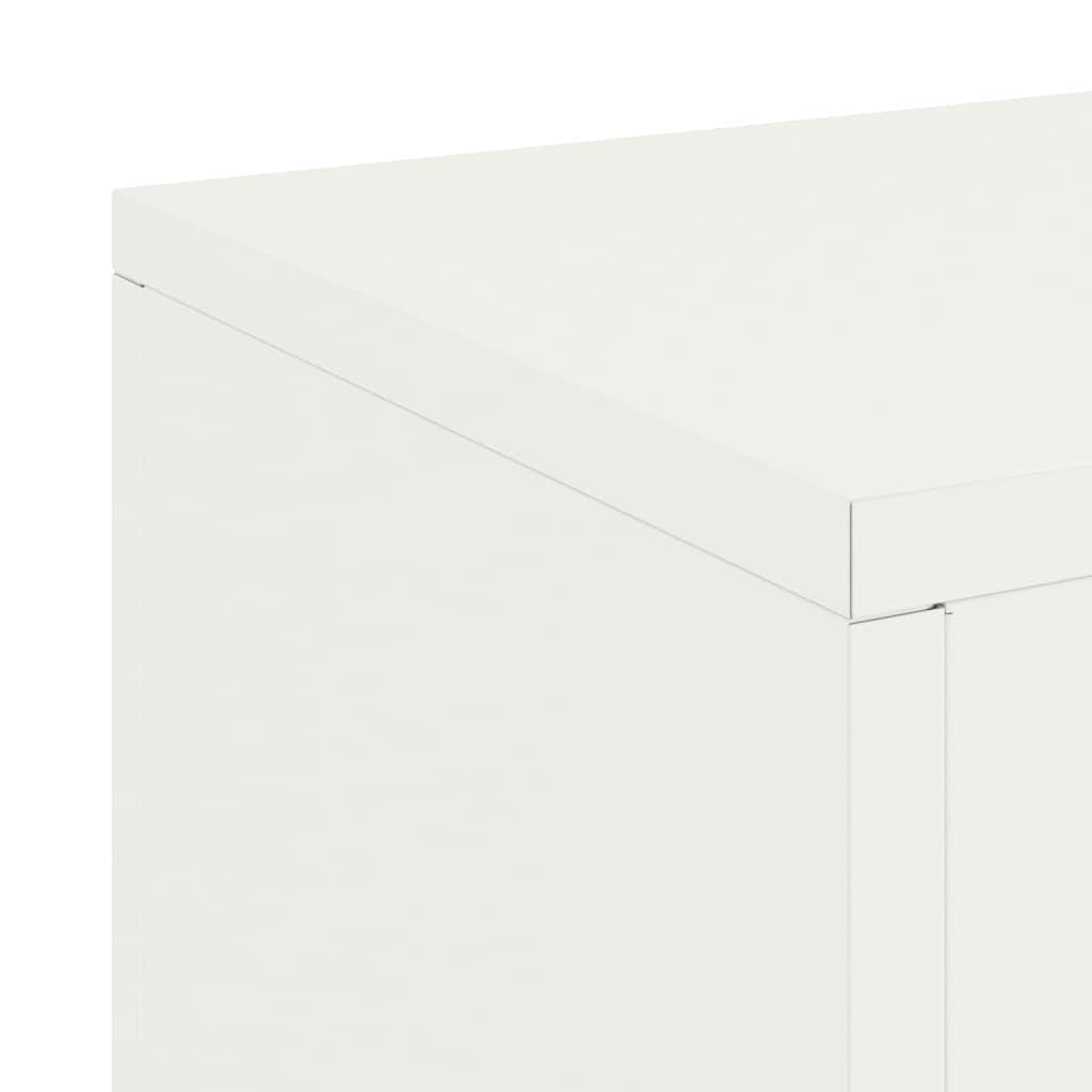 Plantenstandaard 2 st Wit 24 x 24 x 55 cm Koudgewalst staal