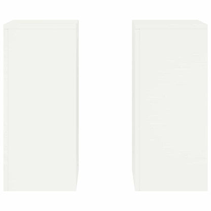 Plantenstandaard 2 st Wit 24 x 24 x 55 cm Koudgewalst staal