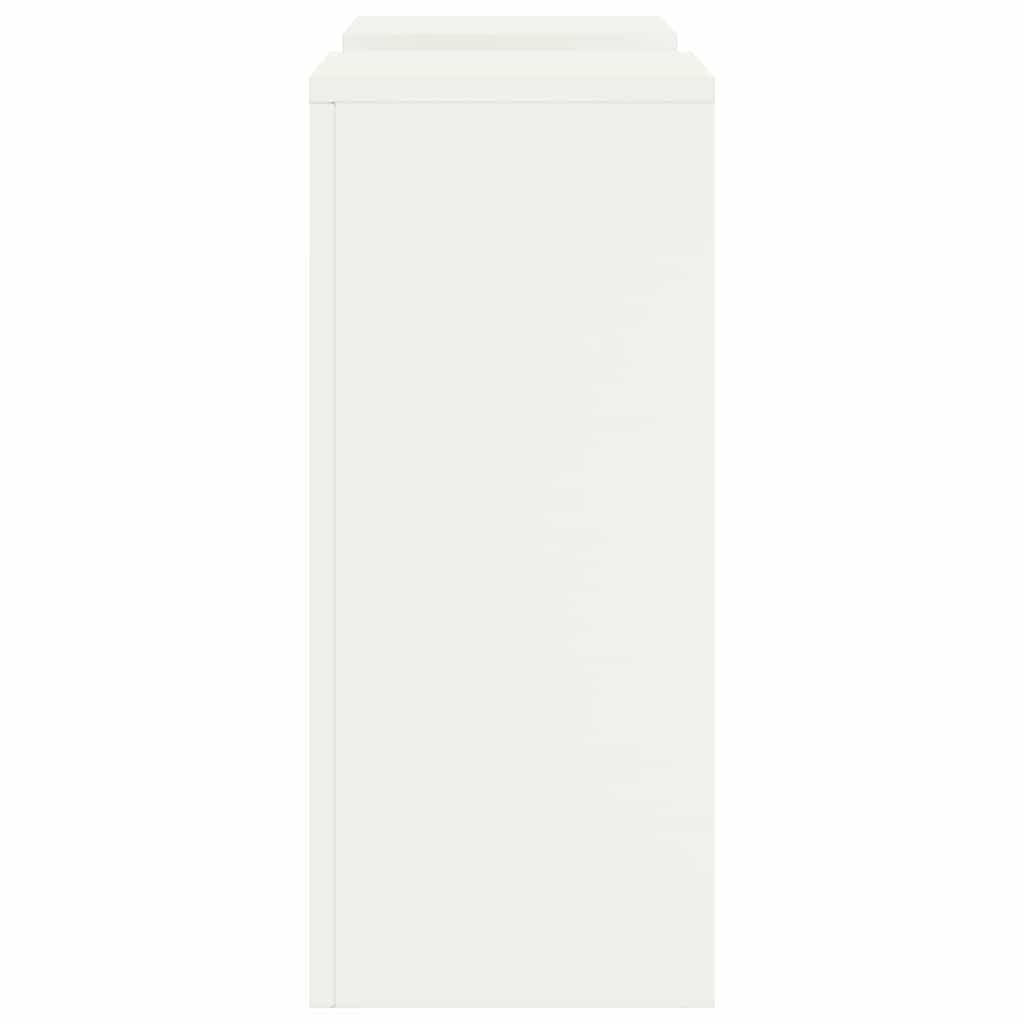 Plantenstandaard 2 st Wit 24 x 24 x 55 cm Koudgewalst staal