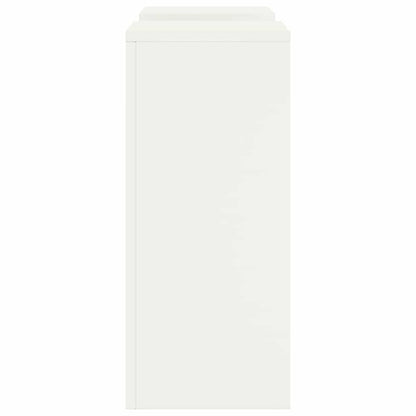 Plantenstandaard 2 st Wit 24 x 24 x 55 cm Koudgewalst staal