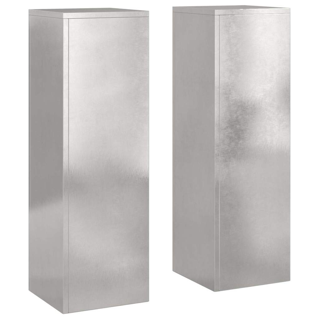 Plantenstandaard 2 pcs Zilver 24 x 24 x 75 cm Roestvrij staal