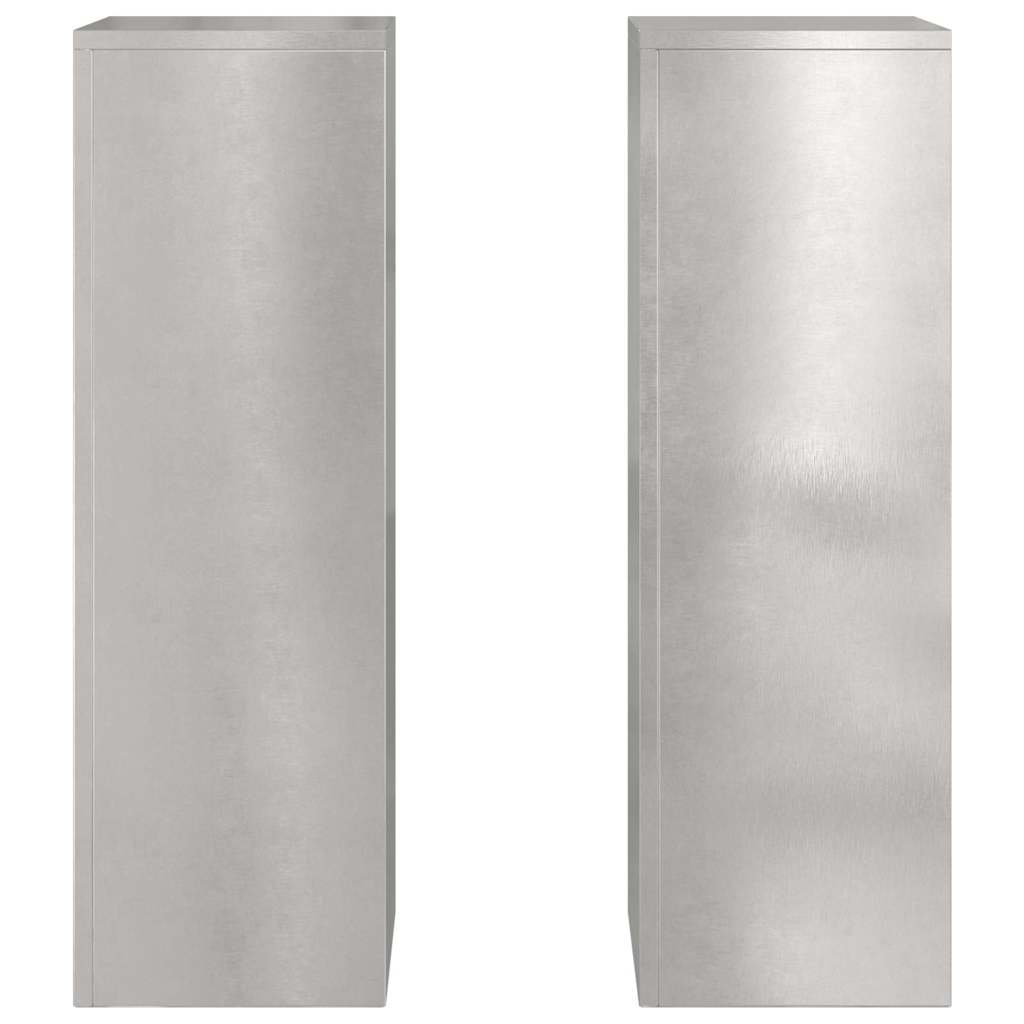 Plantenstandaard 2 pcs Zilver 24 x 24 x 75 cm Roestvrij staal
