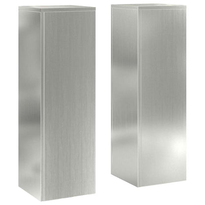 Plantenstandaard 2 st zilver 24 x 24 x 75 cm