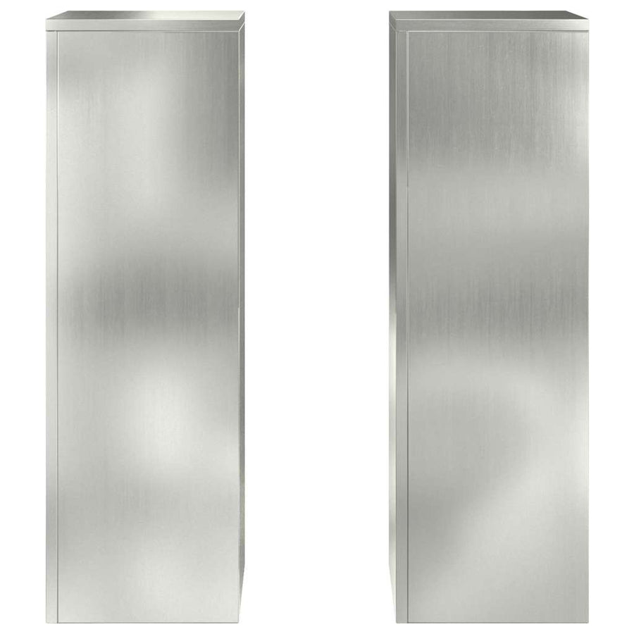 Plantenstandaard 2 st zilver 24 x 24 x 75 cm