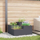 Plantenbak staal antraciet 80x80x48 cm