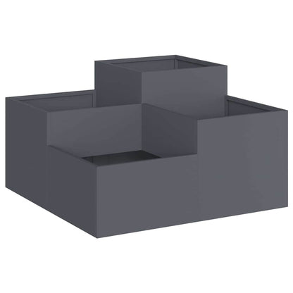 Tuin Bloempot Antraciet 80 x 80 x 48 cm Staal