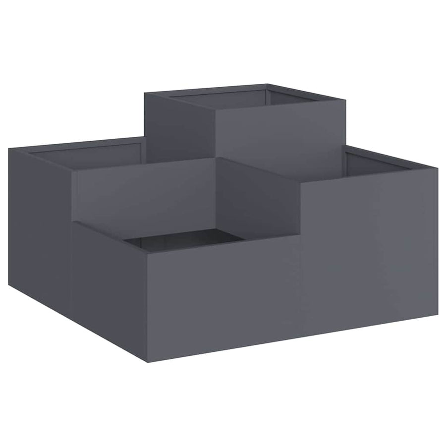 Tuin Bloempot Antraciet 80 x 80 x 48 cm Staal