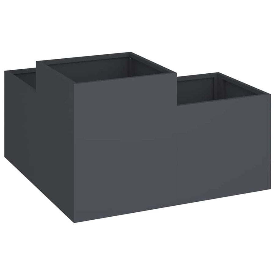 Tuin Bloempot Antraciet 80 x 80 x 48 cm Staal