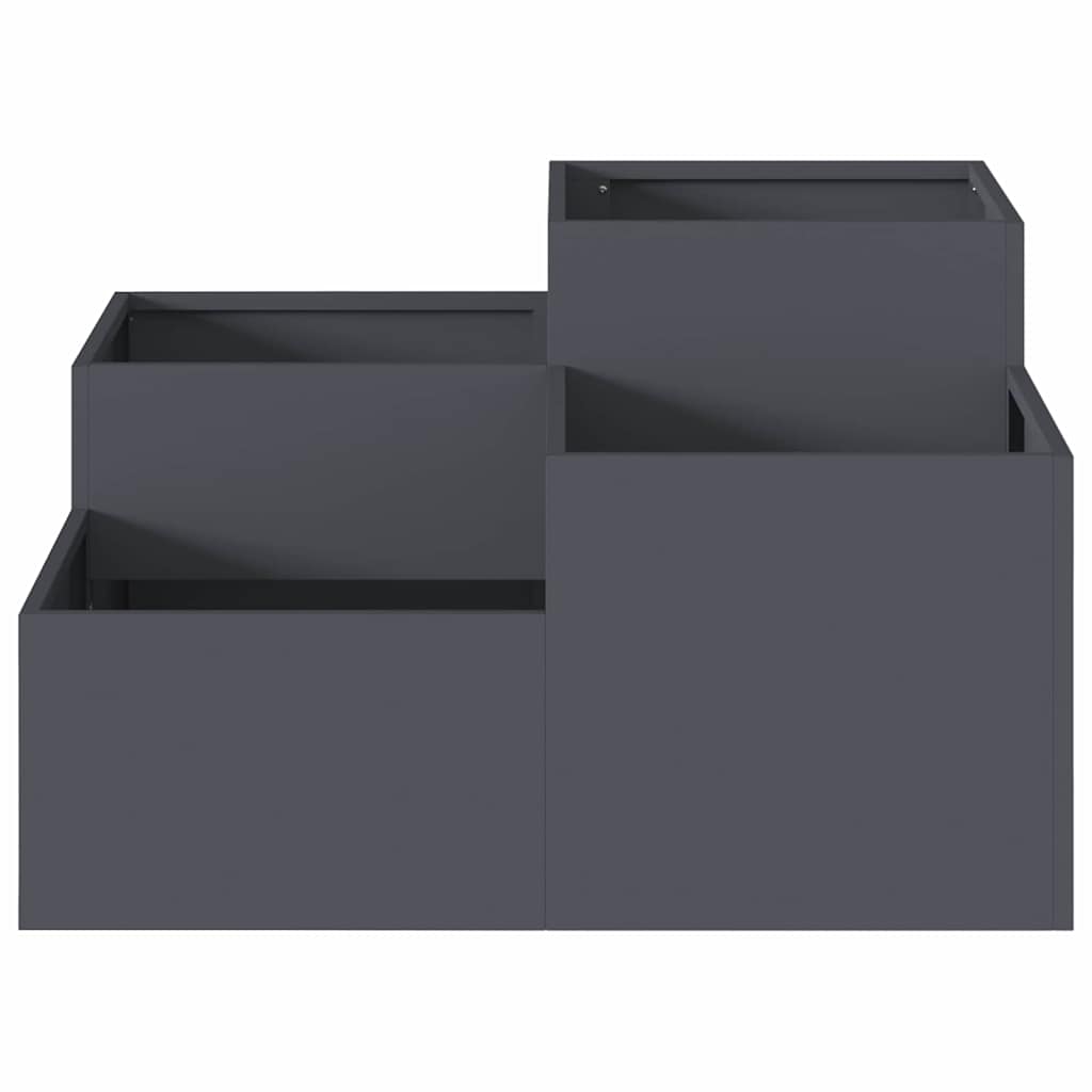 Tuin Bloempot Antraciet 80 x 80 x 48 cm Staal