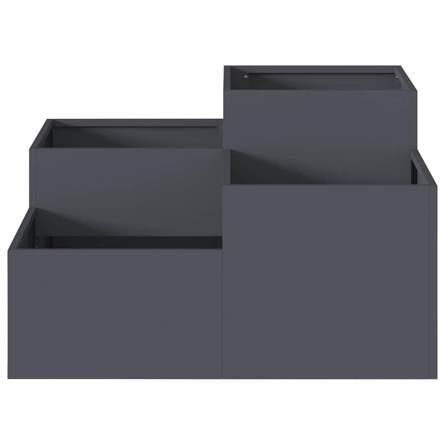 Tuin Bloempot Antraciet 80 x 80 x 48 cm Staal