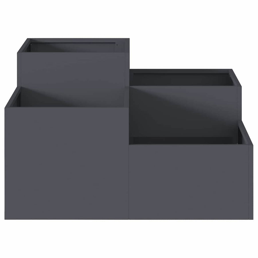 Tuin Bloempot Antraciet 80 x 80 x 48 cm Staal