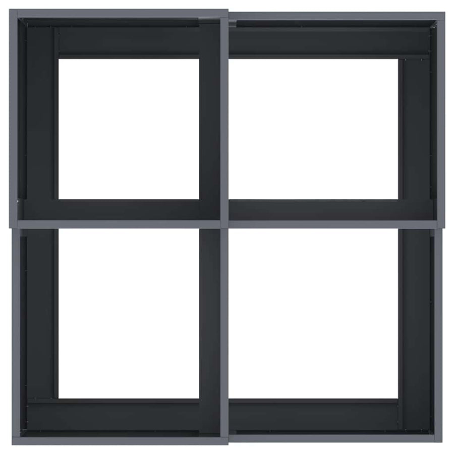Tuin Bloempot Antraciet 80 x 80 x 48 cm Staal