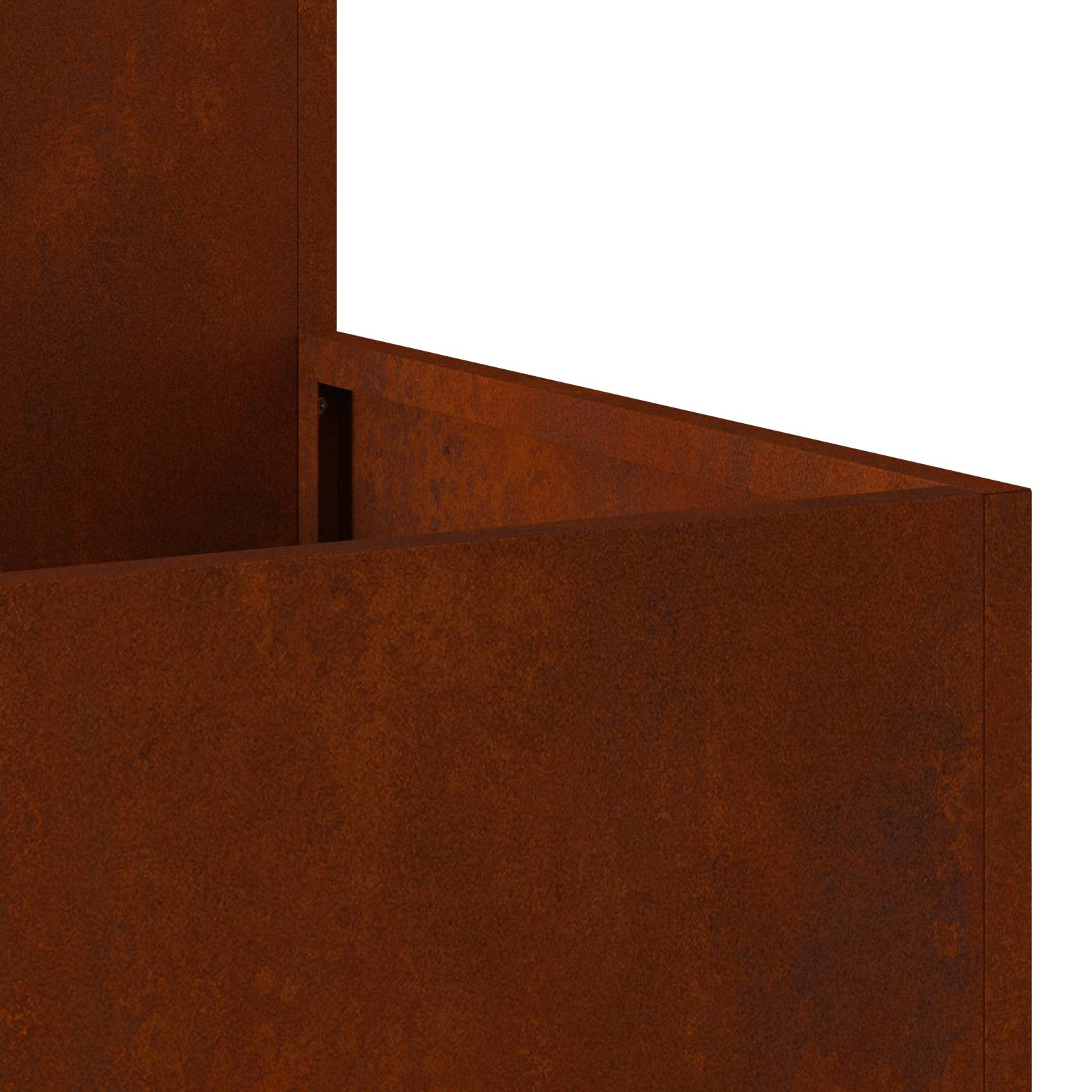 Plantenbak Roestig 100 x 100 x 48 cm weervast staal