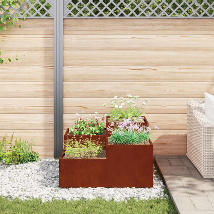 Plantenbak Roestig 100 x 100 x 48 cm weervast staal