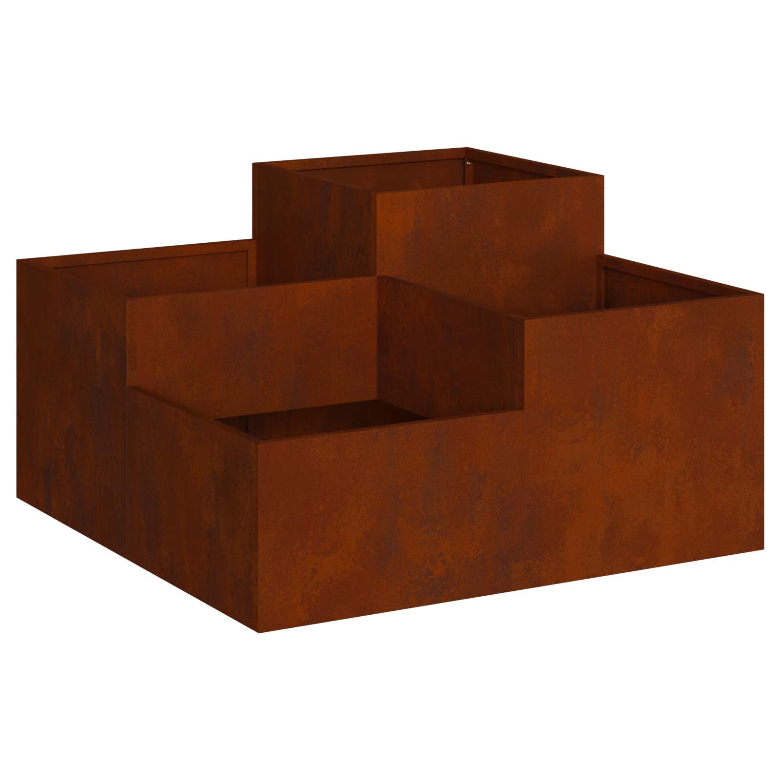 Plantenbak Roestig 100 x 100 x 48 cm weervast staal
