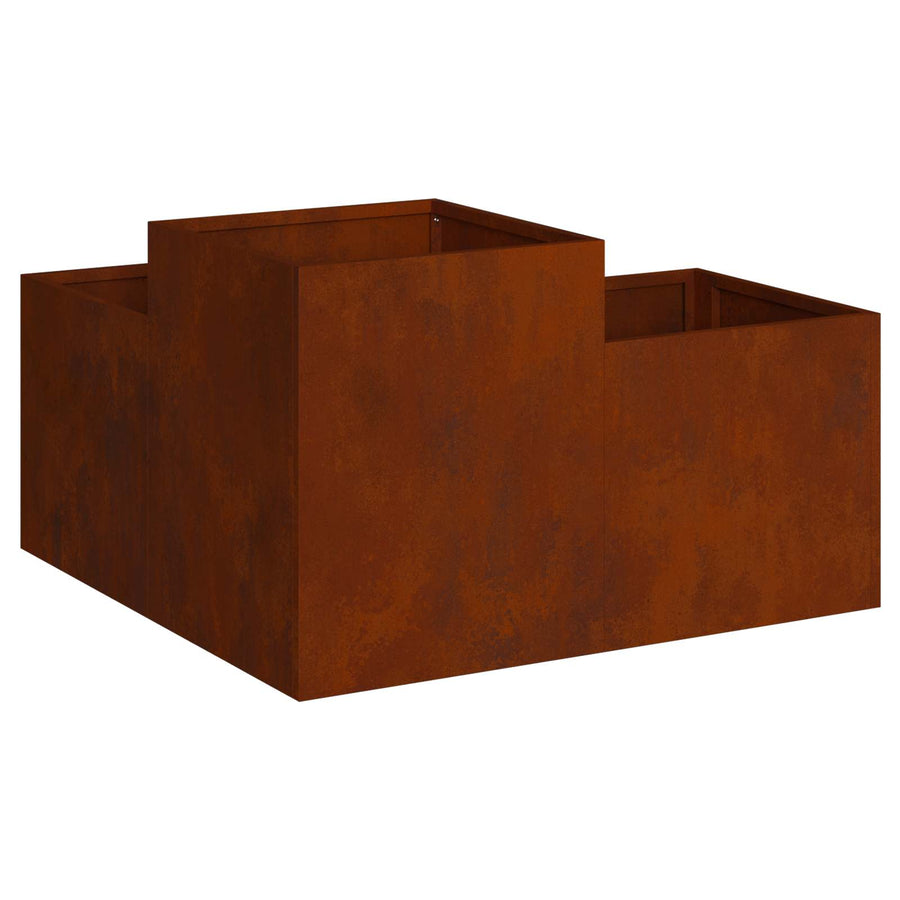Plantenbak Roestig 100 x 100 x 48 cm weervast staal