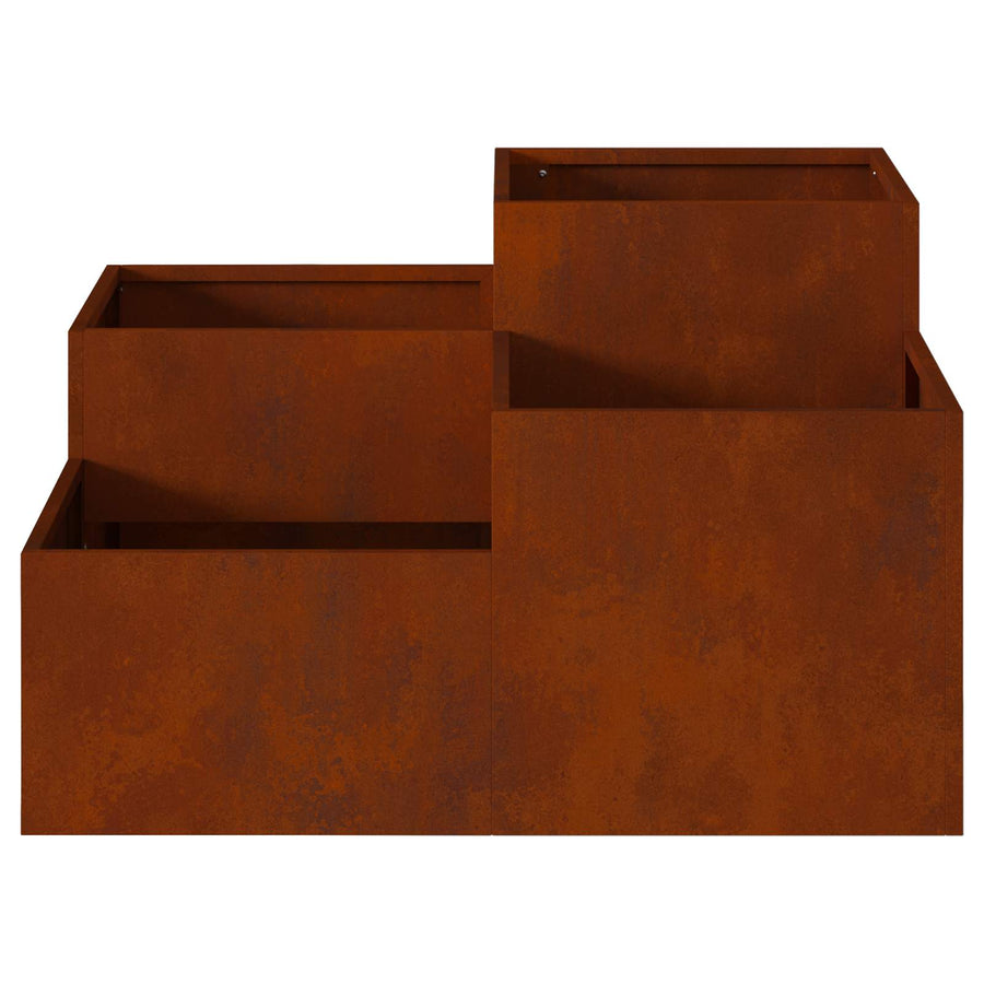 Plantenbak Roestig 100 x 100 x 48 cm weervast staal