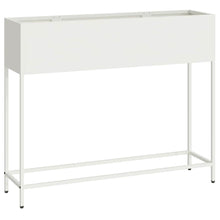 Verhoogde Tuin Plantbak Wit 100 x 26 x 82 cm Staal