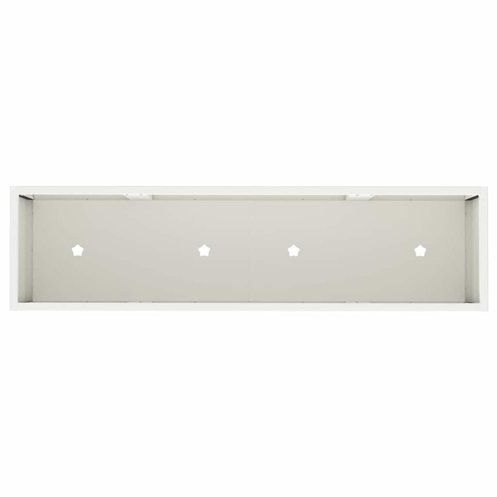 Verhoogde Tuin Plantbak Wit 100 x 26 x 82 cm Staal