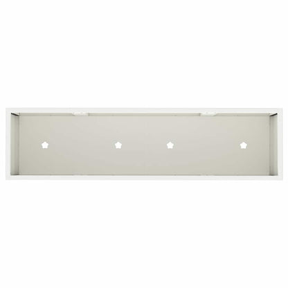 Verhoogde Tuin Plantbak Wit 100 x 26 x 82 cm Staal