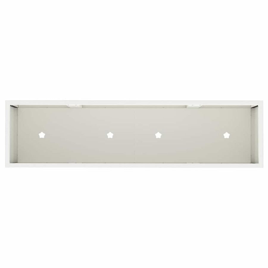 Verhoogde Tuin Plantbak Wit 100 x 26 x 82 cm Staal