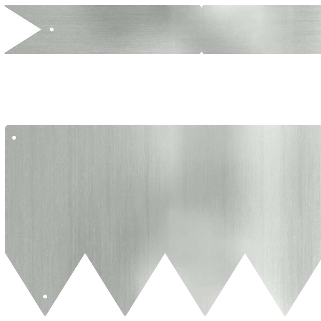 Tuinrand 10 pcs Zilver 100 x 0.05 x 20 cm Gegalvaniseerd staal