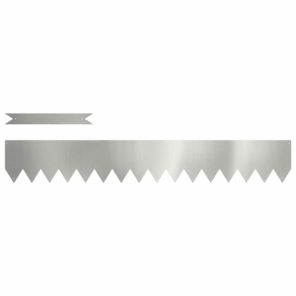 Tuinrand 10 pcs Zilver 100 x 0.05 x 20 cm Gegalvaniseerd staal