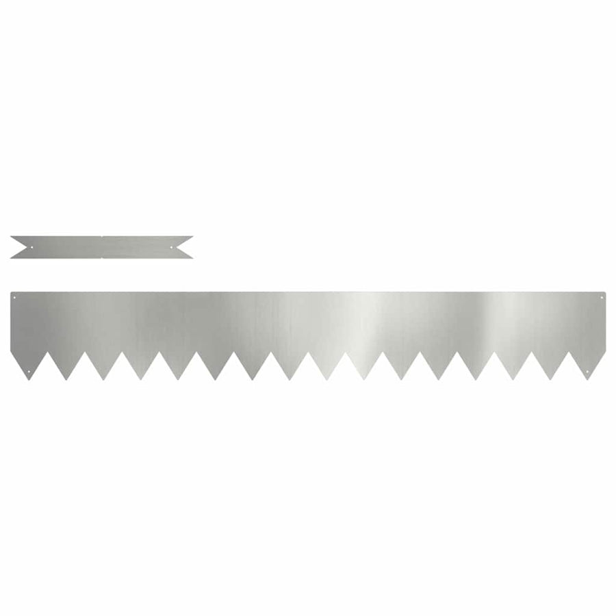 Tuinrand 10 pcs Zilver 100 x 0.05 x 20 cm Gegalvaniseerd staal