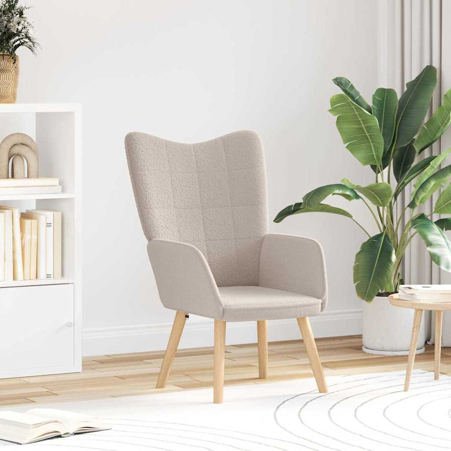 Fauteuil Lichtgrijs 62 x 67 x 95,5 cm Sherpa Stof