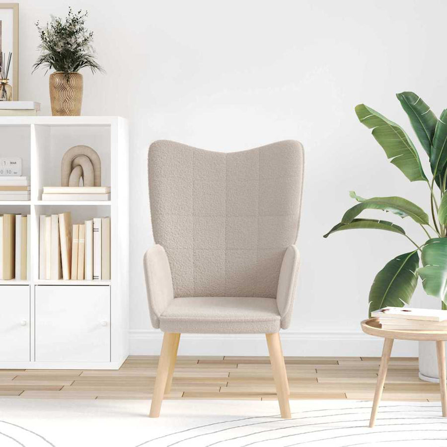 Fauteuil Lichtgrijs 62 x 67 x 95,5 cm Sherpa Stof
