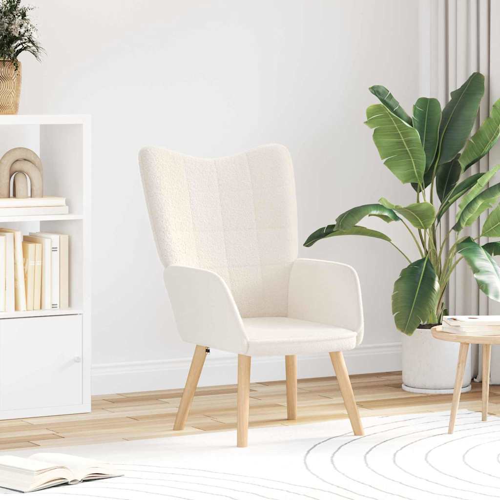 Fauteuil Crème 62 x 67 x 95,5 cm Sherpa Stof
