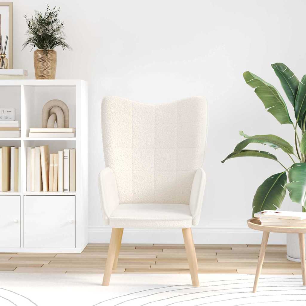 Fauteuil Crème 62 x 67 x 95,5 cm Sherpa Stof