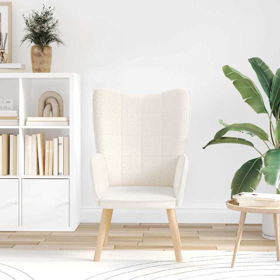 Fauteuil Crème 62 x 67 x 95,5 cm Sherpa Stof