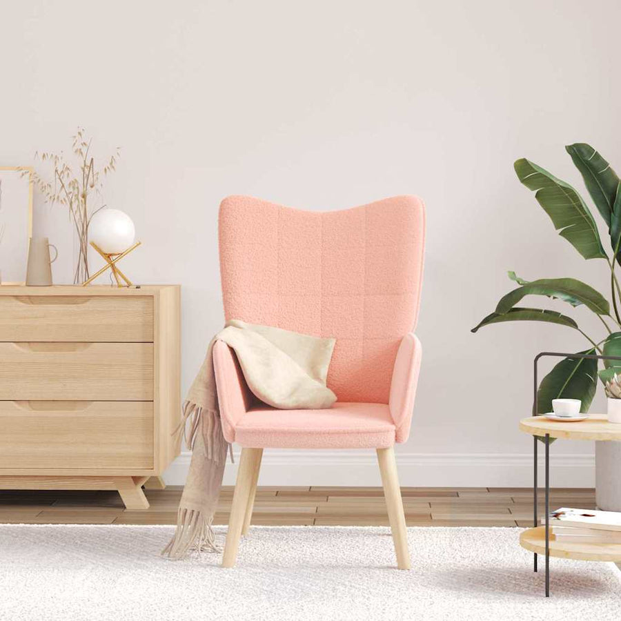 Fauteuil Roze 62 x 67 x 95,5 cm Sherpa Stof
