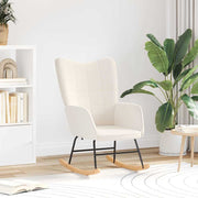 Schommelstoel 61x78x93,5 cm crème sherpa stof