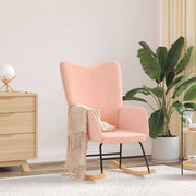 Schommelstoel Roze Sherpa Stof