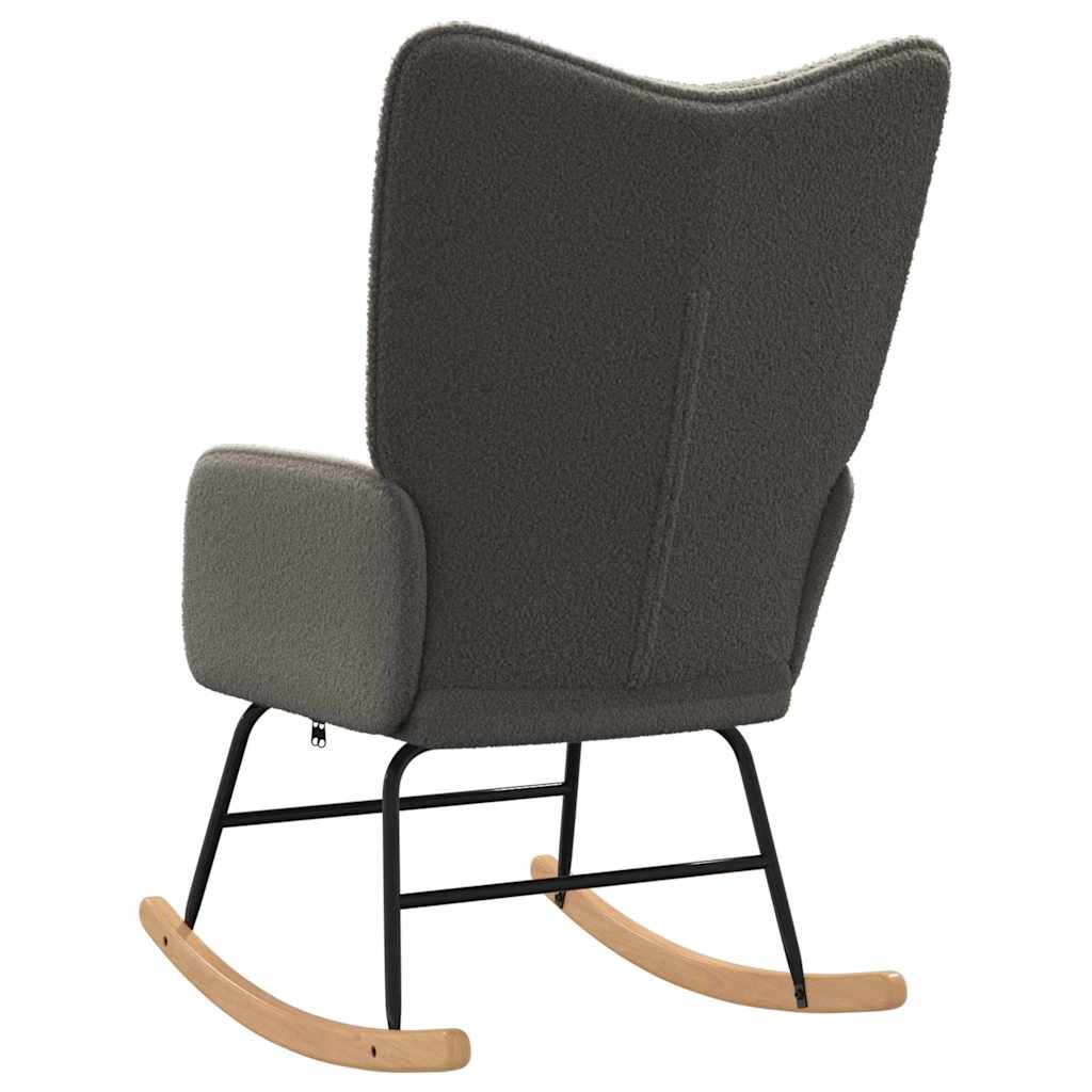 Schommelstoel Donkergrijs Sherpa Stof