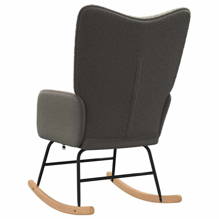 Schommelstoel Donkergrijs Sherpa Stof