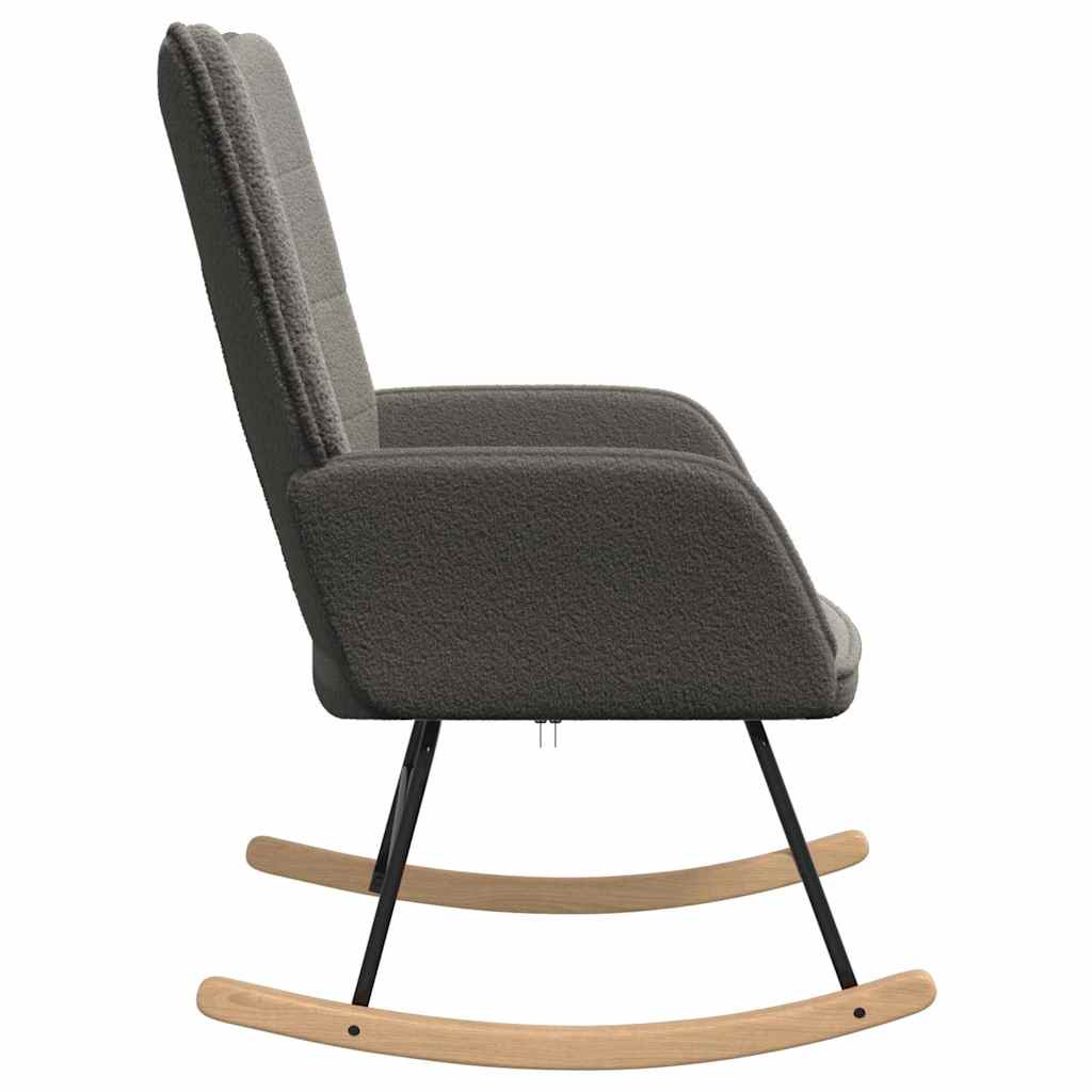 Schommelstoel Donkergrijs Sherpa Stof