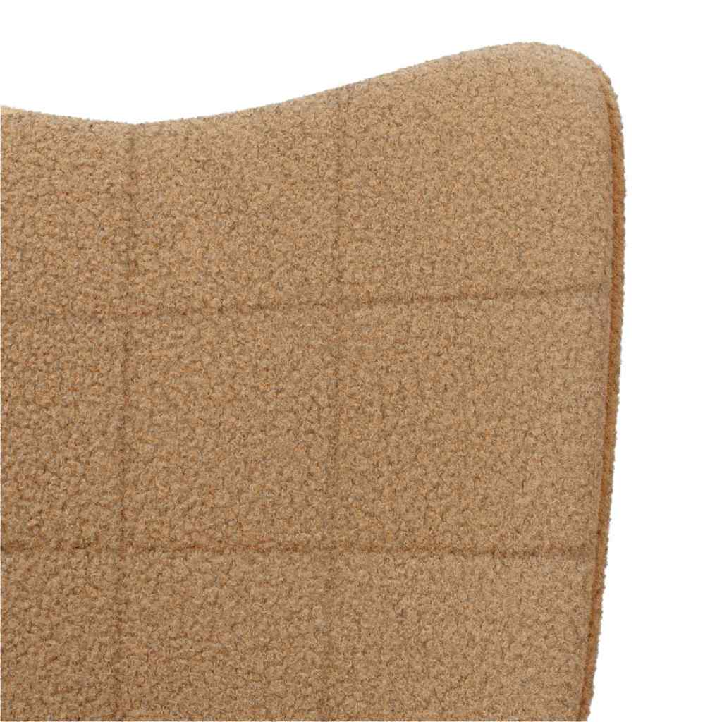 Schommelstoel Beige Sherpa Stof
