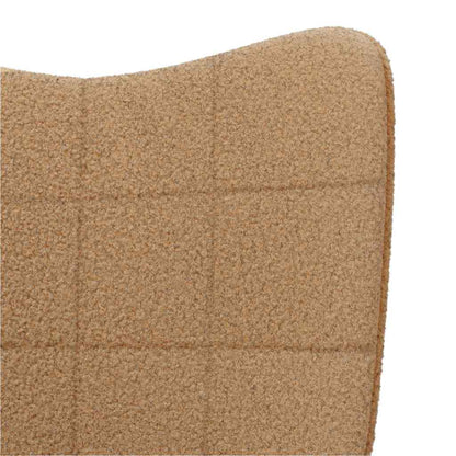 Schommelstoel Beige Sherpa Stof