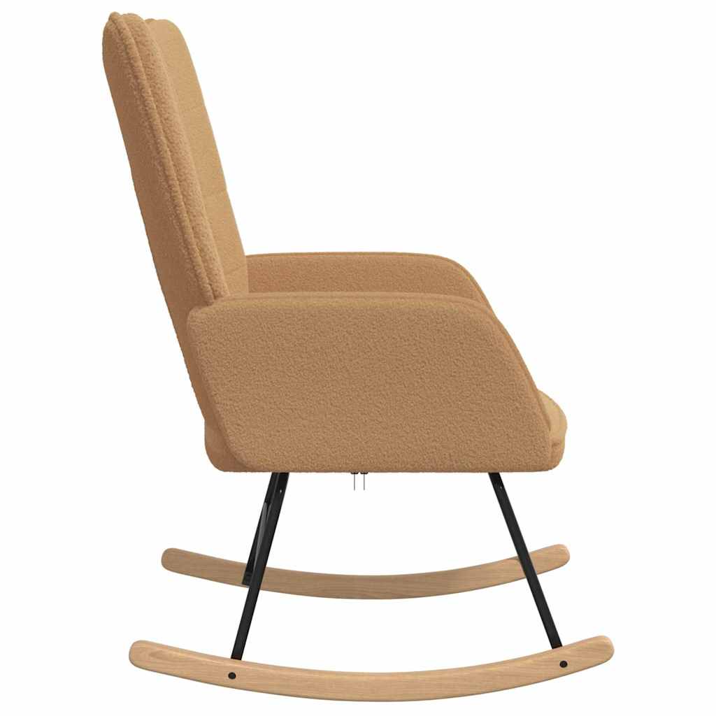 Schommelstoel Beige Sherpa Stof