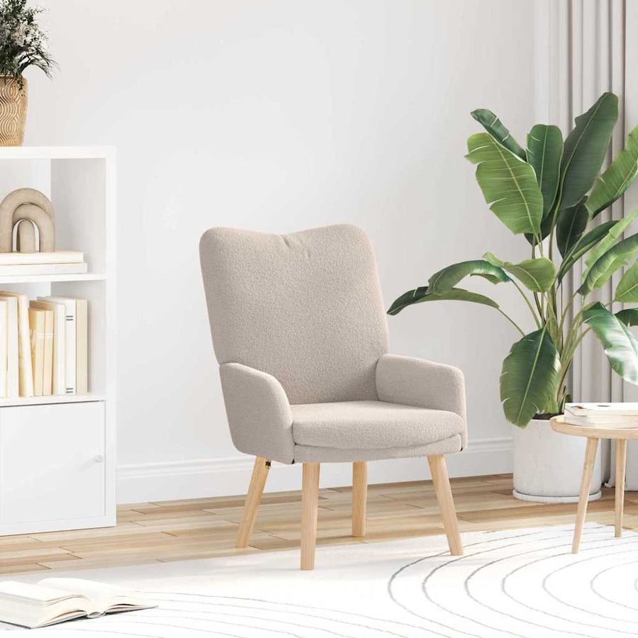 Fauteuil Lichtgrijs 63 x 67 x 94 cm Schapenstof en Triplex