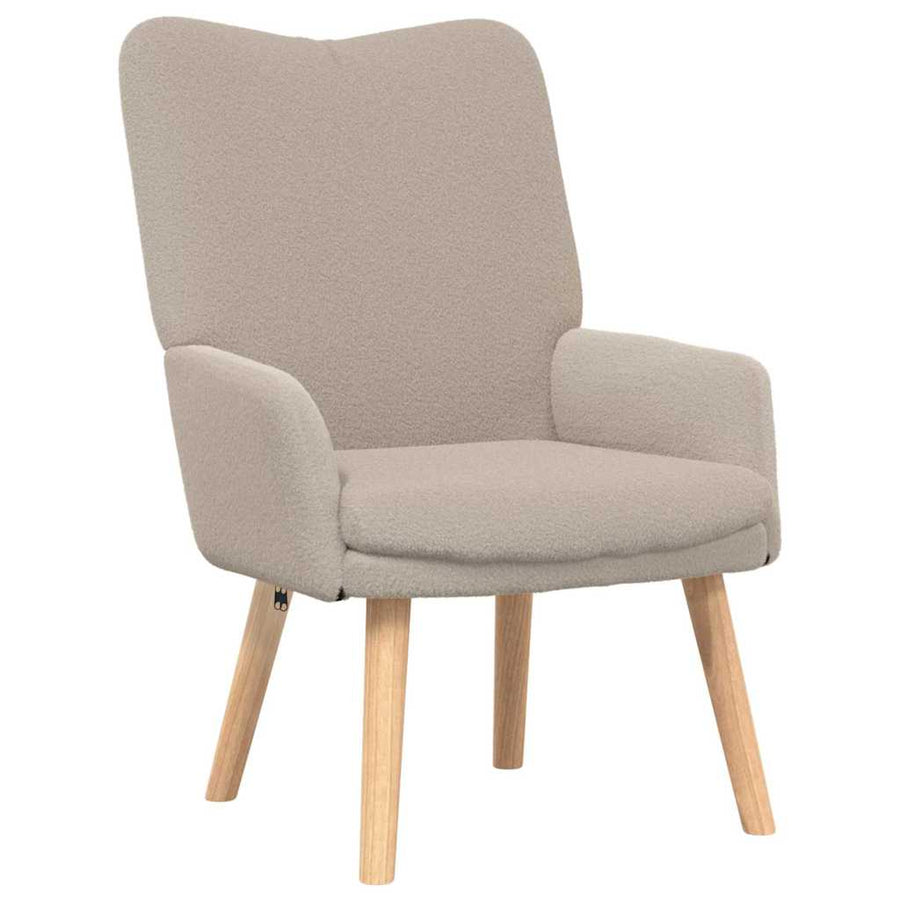 Fauteuil Lichtgrijs 63 x 67 x 94 cm Schapenstof en Triplex