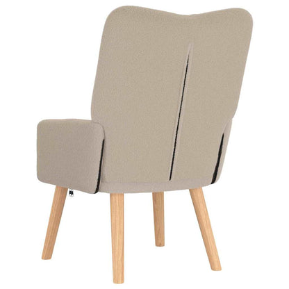 Fauteuil Lichtgrijs 63 x 67 x 94 cm Schapenstof en Triplex