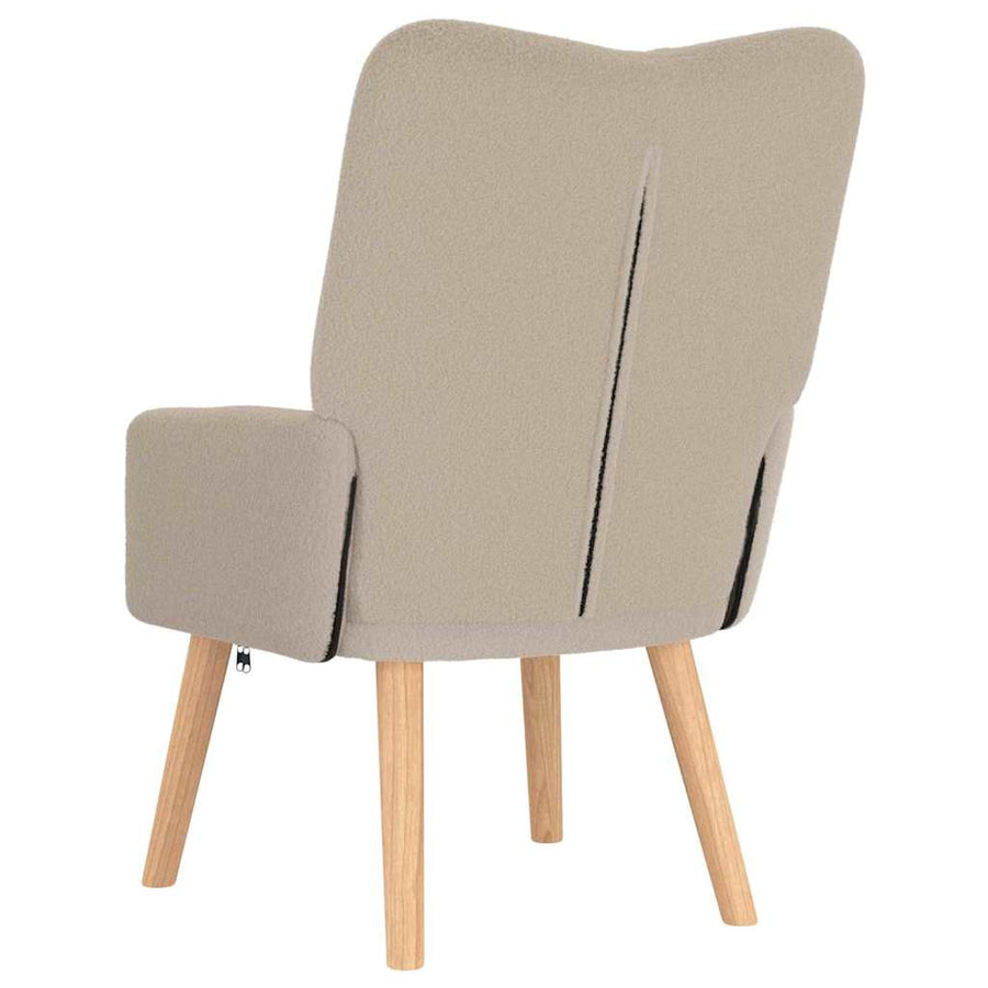 Fauteuil Lichtgrijs 63 x 67 x 94 cm Schapenstof en Triplex